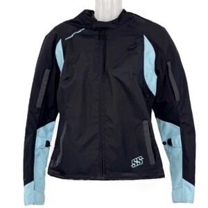 Speed and Strength Spellbound Textile Motorcycle Jacket Black Blue Medium